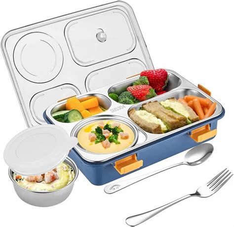 4 pcs stainless steel bento box metal lunch box|stainless bento box lunch containers.